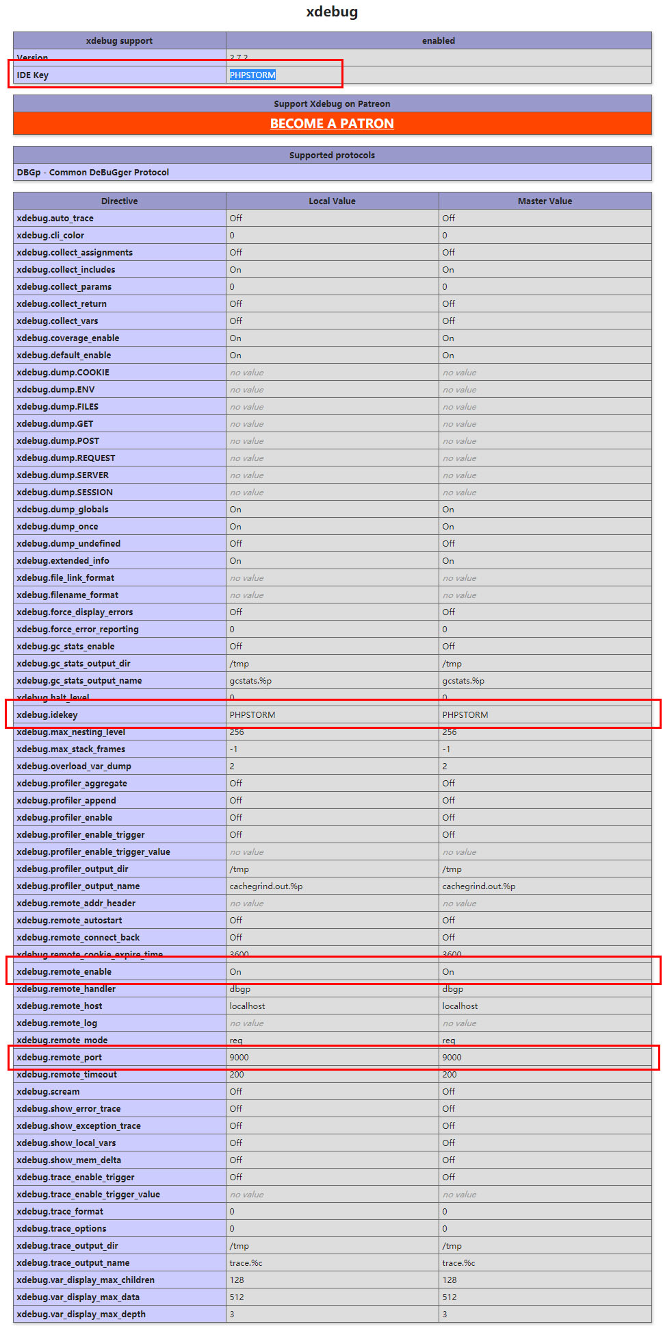 phpinfo-xdebug